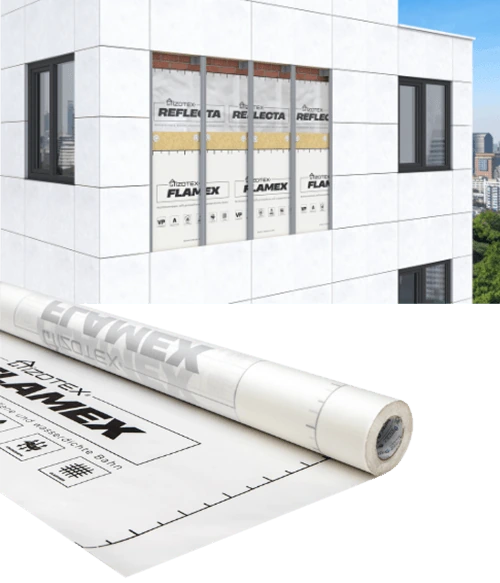 FLAMEX – Nichtbrennbare Fassadenmembran